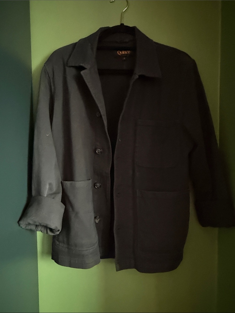 Quince Unisex Navy Shirt Jacket